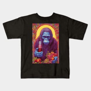 Gorilla and wine Kids T-Shirt